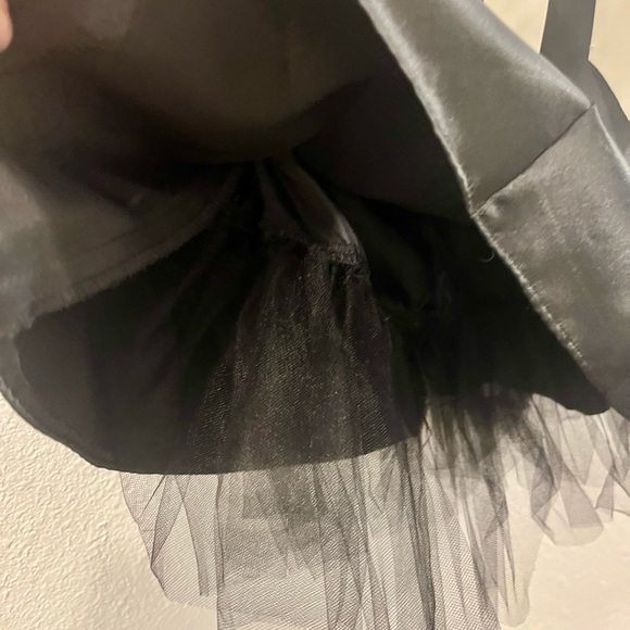 Gunne Sax Jessica McClintock formal black with white lace dress 7/8 vintage - Picture 8 of 11